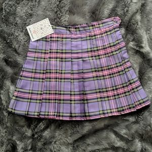 Purple plaid skort